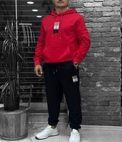 Ensemble de survêtement sportif unisexe pour adultes, tendance, hiver, uni, perlé, teint en pièce, streetwear décontracté, léger et respirant en polaire