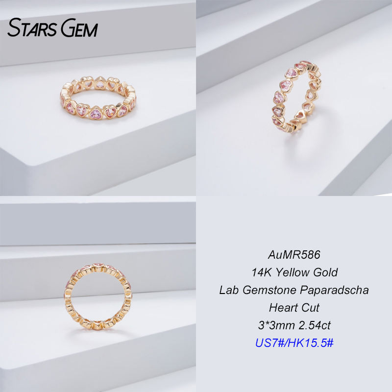 14K Yellow Gold+Paparadscha