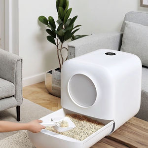 Große vollständig geschlossene Premium-Katzen toilette Selbst reinigende halbautomat ische Toilette mit Katzen produkten und Zubehör mit hoher Kapazität - Product Image 2