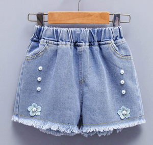 Nuovi Shorts in Denim per Ragazze 2025, Casual, Tinta Unita, Alla Moda, per Esterni, Ecologici, per Bambini e Neonati, Taglie Medie e Grandi, Vendita all'Ingrosso, Disponibili - Product Image 2