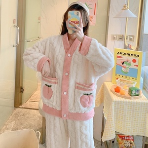 <span class=keywords><strong>Pyjama</strong></span> en flanelle thermique pour <span class=keywords><strong>femme</strong></span>, motif Donald Duck, taille élastique, manches longues, longueur intégrale, peut être porté jusqu'en 3XL - Product Image 3