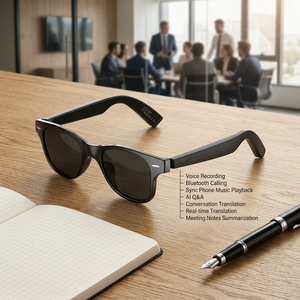 Intelligent Bluetooth Smart Glasses Polarized Lens Touch Audio Music Smart Sunglasses AI Glasses with Chatgpt and Call Answer - Product Image 1