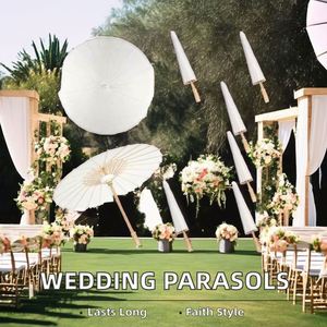 Parasol de mariage en bambou peint à la main avec revêtement écologique sans cire, motif floral pour la décoration de la fête nuptiale et la décoration de la maison - Product Image 2