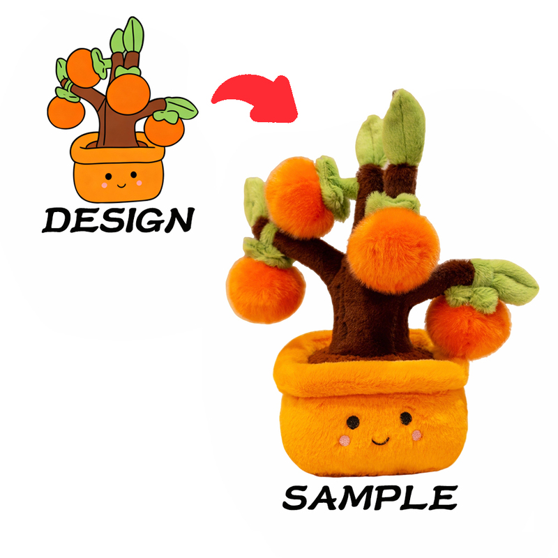 Cute Plush Artificial Potted Plant Desk