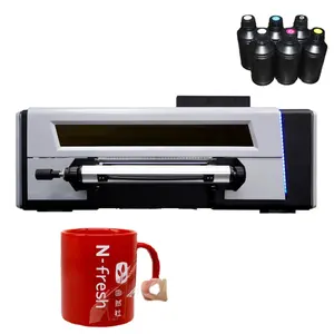 42Cm A2 A3 Dtf Uv Printer 6 Kleuren Drie Tx800 Koppen Kristallen Sticker Uv Dtf Roll To Roll Printer Voor Flessen Bekers