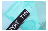 TINYAT Transparente Mintgrüne Tragetasche, Damenhandtaschen Leichte PVC-Taschen
