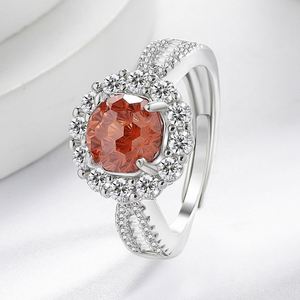 Anillos de Boda, Anillo de Compromiso con Circonita Morada Brillante y Colorida, Anillo de Lujo para Fiesta de Aniversario de Bodas - Product Image 2
