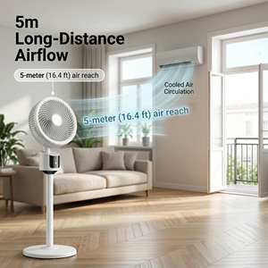 Nouveau ventilateur de circulation d'air silencieux à hauteur réglable, 3 vitesses de vent, ventilateur sur pied à oscillation automatique, ventilateur de table - Product Image 5