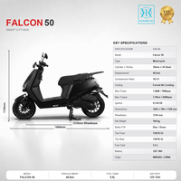 Scooter à essence 50cc, cyclomoteur 49,5cc homologué pour la route, homologué CEE, refroidissement par air forcé, frein à disque, pneus de 12 pouces, pour trajets quotidiens