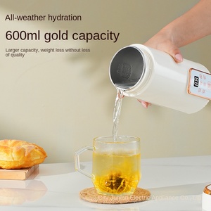 Bouilloire électrique <span class=keywords><strong>portable</strong></span> en acier inoxydable 600 ml Contrôle numérique de la température Arrêt automatique Utilisation domestique en voiture Thermos - Product Image 2