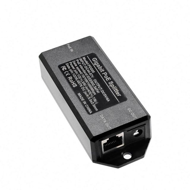 Professional 48V to 5V 4A 20W Gigabit Active PoE Splitter IEEE802.3af 1000Mbps Speed for IP Camera Wireless AP Type Monitor