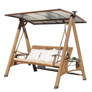 Silla Columpio Doble de Estilo Americano para Exteriores, con Energía Solar, Construcción de Aluminio Fundido, para Patio o <span class=keywords><strong>Terraza</strong></span> - Product Image 5
