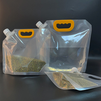 Bolsa de Plástico Impresa Personalizada con Boquilla y Asa para Alimentos, Bolsa de Embalaje Líquido de Gran Capacidad, Flexible, para Granos, Frijoles y Arroz