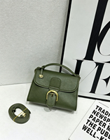 Sac à main vintage en cuir PU pour femme avec fermoir en D, mini sacoche à poignée supérieure, sac à bandoulière, capacité 1-1,9 L, sangle amovible, 9 couleurs, 1105 #