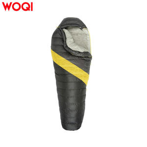 Saco de Dormir Woqi Tipo Momia, Longitud Estándar, Nailon, Resistente al Viento, para Clima Frío, Adulto, Exterior, Negro y Amarillo - Product Image 5