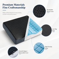 Coussin de siège carré en gel rafraîchissant et mousse à mémoire de forme de 4 pouces, personnalisé, OEM, pour un confort optimal