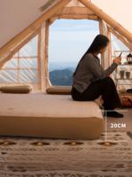 Matelas pneumatique pour l'extérieur, fournitures de plein air, fil élastique, lit pneumatique, camping, coussin de sommeil confortable, pompe électrique intégrée
