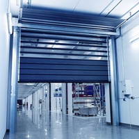 Porte à enroulement rapide moderne Turbo Hard Rolling Shutter, automatique, à induction, coupe-vent, isolante, en alliage d'aluminium, finition fibre de verre
