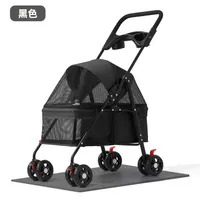 Chariot pliable portable pour animaux de compagnie, poussette pour petits animaux pour les voyages en plein air, vente en gros