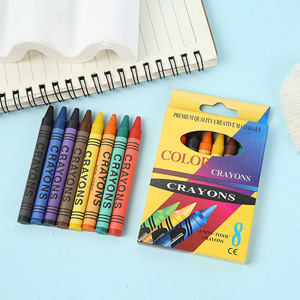 Juego de Papelería Escolar Económico, No Tóxico, Juego de Crayones de 8 Colores para Niños, Longitud de 8 cm - Product Image 6