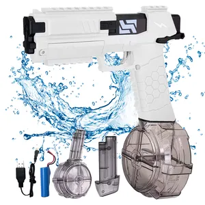 مسدس الماء الكهربائي مسدس الغلق الآلي سعة عالية يصل إلى 32 قدم المسدس المائي السوبر ألعاب الصيف