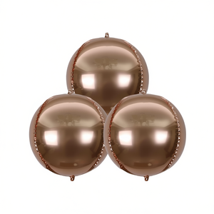 Globos Metalizados 4D Color Oro Rosa de 24 cm para Fiestas, Decoraciones para el Día de San Valentín - Product Image 1