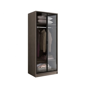 Armadio Moderno in MDF con Ante in Vetro, Design Semplice, Mobile per Camera da Letto e Soggiorno - Product Image 2