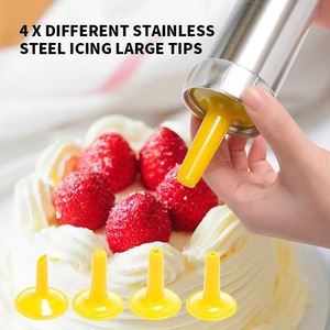 Cookie Cutter Gun Baking <b>Tool</b> Set 20-Piece Stainless Steel Piping Gun Multi-Shaped Tips Dishwasher <b>Safe</b> for Cookies Cake - Product Image 3