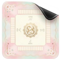 Tapis de Mahjong pliable pour 4 joueurs, moderne, adorable, en caoutchouc antidérapant, rose, imperméable et anti-plis, vente en gros