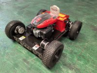 Mesin Pemotong Rumput Crawler 196cc 4-Tak dengan Track Karet, Self Propelled, DIY, Kelas Industri, Remote Control, Robot Pemotong Rumput Taman
