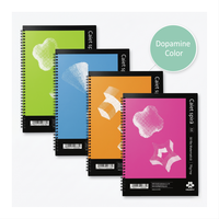 Carnet scolaire personnalisé A5 à spirale métallique, couverture rigide en kraft, 50 feuilles, impression en gros, prix d'usine