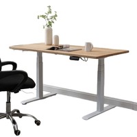 Pieds de bureau ergonomiques multifonctionnels en acier à 3 sections, réglables en hauteur, à double moteur, pour bureau commercial, bureau d'ordinateur moderne