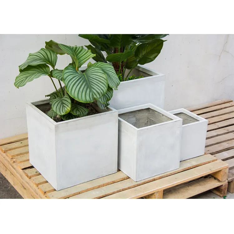 Garden Supplies Minimalist Planter Plant Pot square concrete Flower Pot