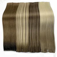 Extensions de cheveux 100% naturels vierges, double trame Genius, disponibles en plusieurs couleurs, micro-liens, résistantes à la chute, douces, qualité salon