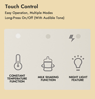 Babylaugh BY-241001W – Nouvelle machine à préparer les biberons électrique portable à chargement USB, agitateur bidirectionnel à 360°, faible bruit