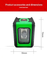 NEOBRISKEN Lumière Forte Petite Ligne Instrument de Coulée Laser Niveaux Lumière Verte Haute Précision Extérieur DIY Nivel Laser 2 Ligne