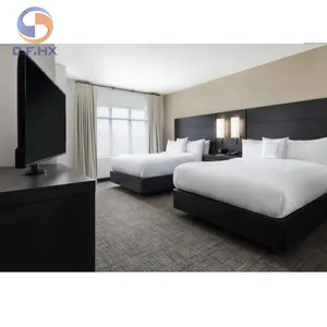 Furnitur kamar hotel AS produsen mebel kayu odm kamar tidur set lengkap furnitur foshan Tiongkok