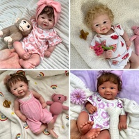 Poupée Reborn Artistique Peinte à la Main en Silicone, Fournisseur Vivienne 17 pouces avec Cheveux Implantés, Jouet Lavable en Silicone Souple, Confortable, Muneca