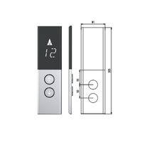Panneau de commande d'ascenseur mural moderne en acier inoxydable Monarch Board LOP pour hôtel