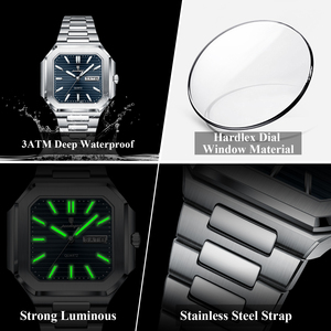 <span class=keywords><strong>Reloj</strong></span> de Cuarzo de Lujo para Hombre VVS-PDR, con Doble Calendario, Resistente al Agua y con Manecillas Luminosas - Product Image 5