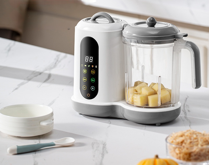 High Quality Multifunctional 450W 2 Speeds Baby Complementary Food Processor Fully Automatic Blender Steamer Cooker Food Grade