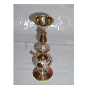 Lujo y moderno latón antiguo grabado a mano diseño saudí cachimbas de latón Venta caliente y alta calidad en gran oferta al por mayor - Product Image 3