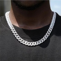 RTS 6-22mm 2 rangées 4 rangées 5 rangées de chaînes à maillons cubains S925 Silver Vvs Moissanite Cuban Chain Pass Diamond Tester GRA Certificate Hip Hop