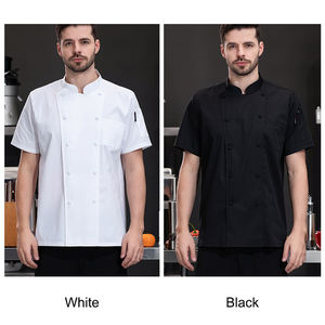 Vêtements de chef haut de gamme, vêtements de travail de cuisine à manches courtes pour hommes, vêtements de travail de chef pour restaurant, hôtel, cuisine - Product Image 4