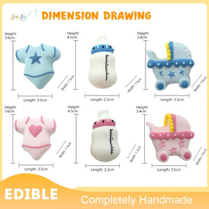 Décorations de gâteau comestibles nouveau-né bébé thème Cupcake décorations fabricant fournitures 3d en forme de fête personnalisée - Product Image 2