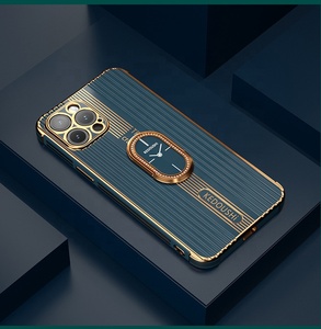 Funda de lujo a rayas chapada en oro para <span class=keywords><strong>iPhone</strong></span> 12 11 Pro Max 7 <span class=keywords><strong>8</strong></span> <span class=keywords><strong>Plus</strong></span> XR XS, cubierta de silicona electrochapado para <span class=keywords><strong>iPhone</strong></span> <span class=keywords><strong>SE</strong></span> <span class=keywords><strong>2020</strong></span> - Product Image 5