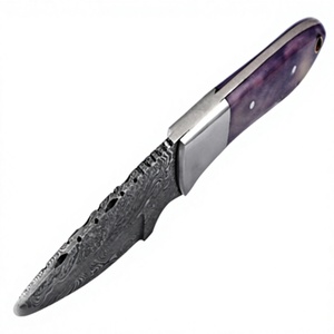 Handmade Damascus Steel Industrial Grade Sharp Skinner <b>Knife</b> Drop Point Stainless Bolster Camel Colored <b>Bone</b> <b>Handle</b> Outdoor EDC - Product Image 3