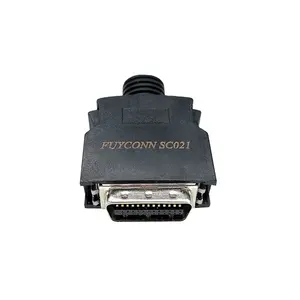 SCSI 20 26 Pin Mini Fita D Macho Solda Conector de Servo, 20pin SCSI MDR 26pin Cabo De Solda Masculino Conector w/Plástico Tampa Protetora Contra Poeira