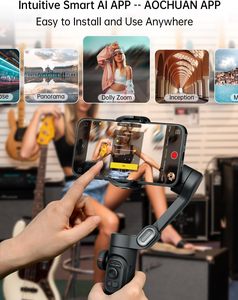 <span class=keywords><strong>Stabilisateur</strong></span> de <span class=keywords><strong>smartphone</strong></span> Aochuan Smart XE avec suivi IA du visage, molette de mise au point et perche télescopique pour TikTok et Vlogging - Product Image 4