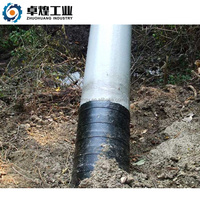 Ruban adhésif anticorrosion en PE bitumé à couche épaisse pour réparation de canalisations de réservoirs en acier enterrés, avec adhésif en caoutchouc butyle pour enveloppement externe